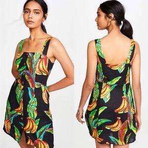 Farm rio preta banana linen dress​